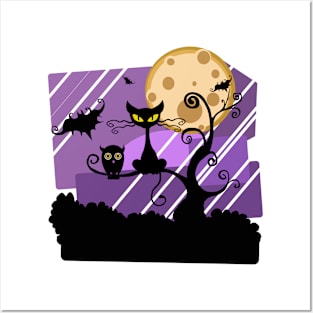 Purple Halloween design Posters and Art